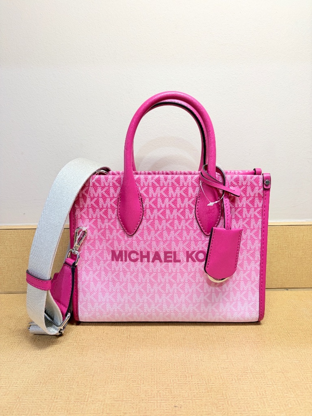 MICHAEL KORS Mirella Small Crossbody Satchel Bag Pink - NWT Cosmetic defect